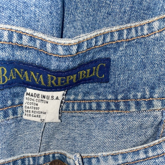 Vintage Banana republic Blue Jean Denim Dress size 12 90's Nineties Y2K - Picture 4 of 5